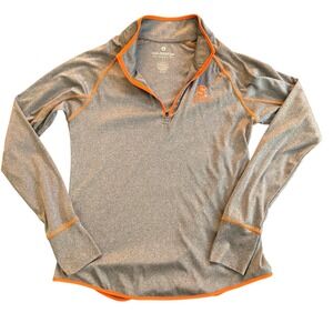 Colosseum Syracuse Orange Womens Quarter Zip Pullover Gray Orange Large